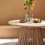 Mesa de jantar em madeira de acácia, 4 lugares, interior e exterior Photo2
