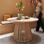 Tavolo da pranzo in legno di acacia, 4 posti, interno ed esterno Photo1