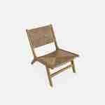 Relaxing garden chair, wood and straw-like resin, Indoor/Outdoor, natural Photo5