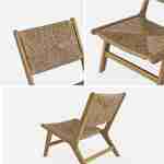 Conjunto de 2 cadeiras reclináveis de jardim em madeira e resina com efeito de palha, para interior/exterior Photo7