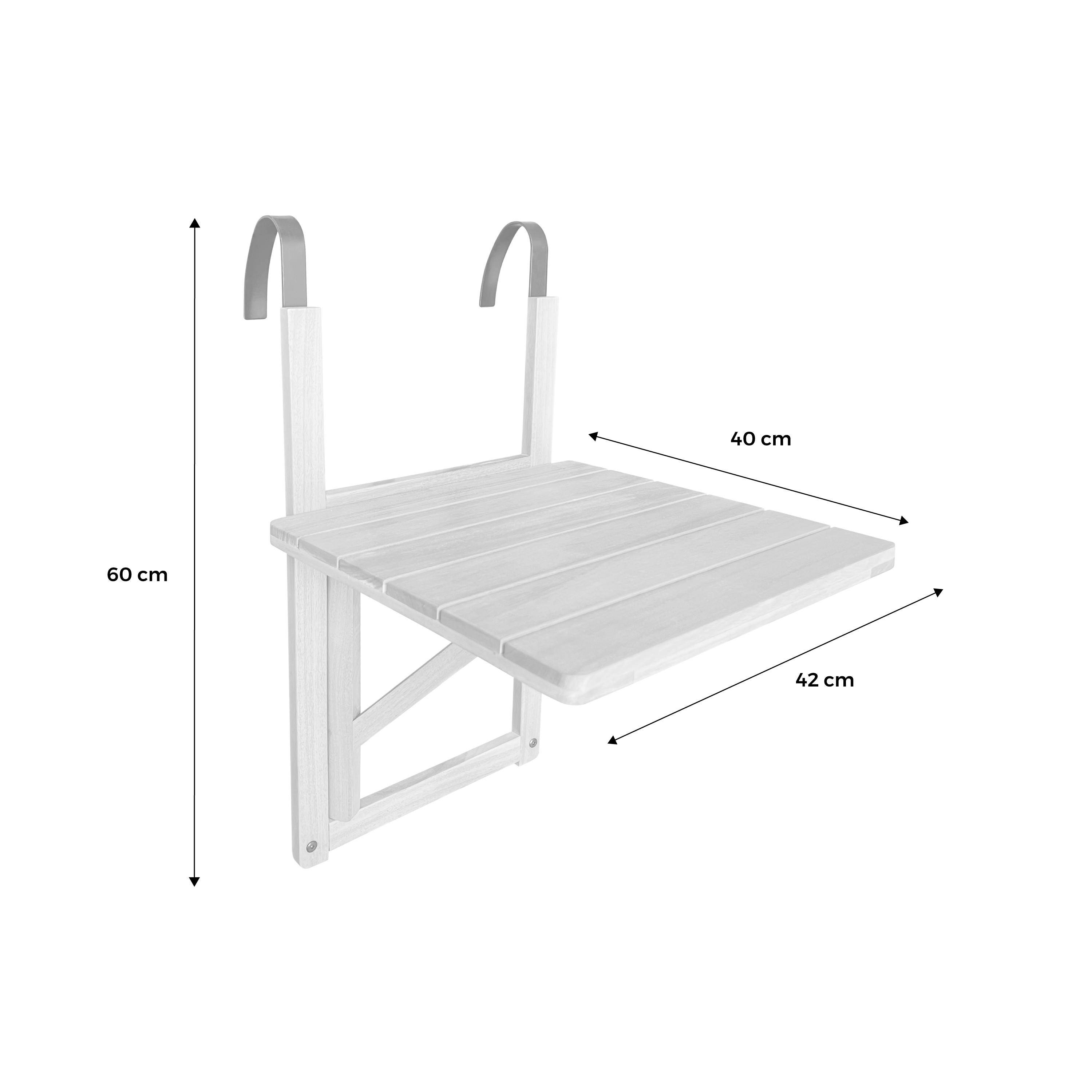 LITADA Tavolino Pieghevole Quadrato In Legno Di Acacia – Set Da 2, Colore Naturale, Con Supporto Per Piante, Stile Mid-Century, Altezza 36,8 Cm, Portata 22,7 Kg - 6