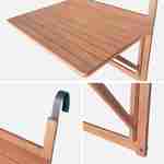 Table d'appoint en bois pour balcon, rectangulaire, rabattable, hauteur ajustable  Photo5