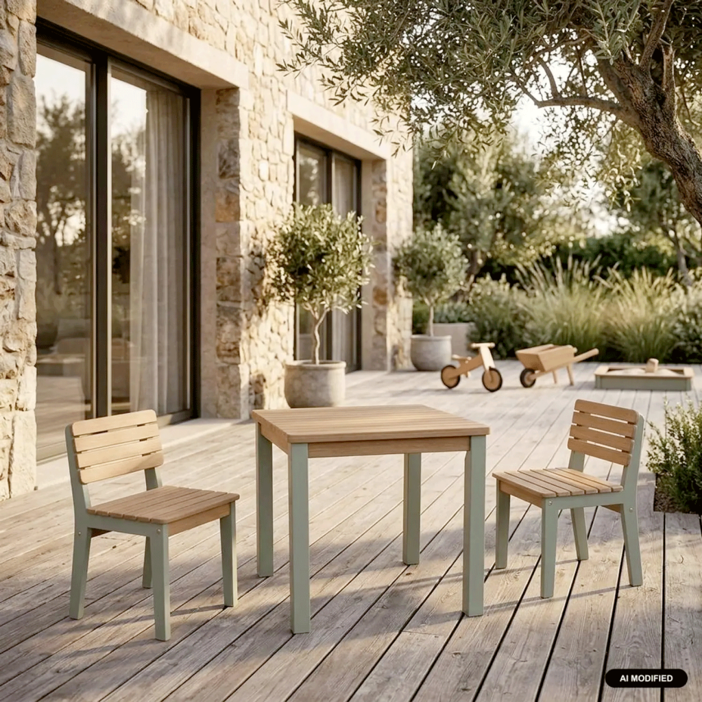 Set aus Gartentisch und -stuhl