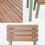 Salon de jardin enfant, table en bois d'acacia FSC, vert d'eau, intérieur et extérieur avec 2 chaises  Photo6