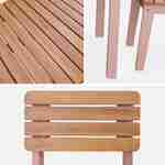 FSC acacia wood children's table, pink, indoor and outdoor, with 2 chairs Photo7