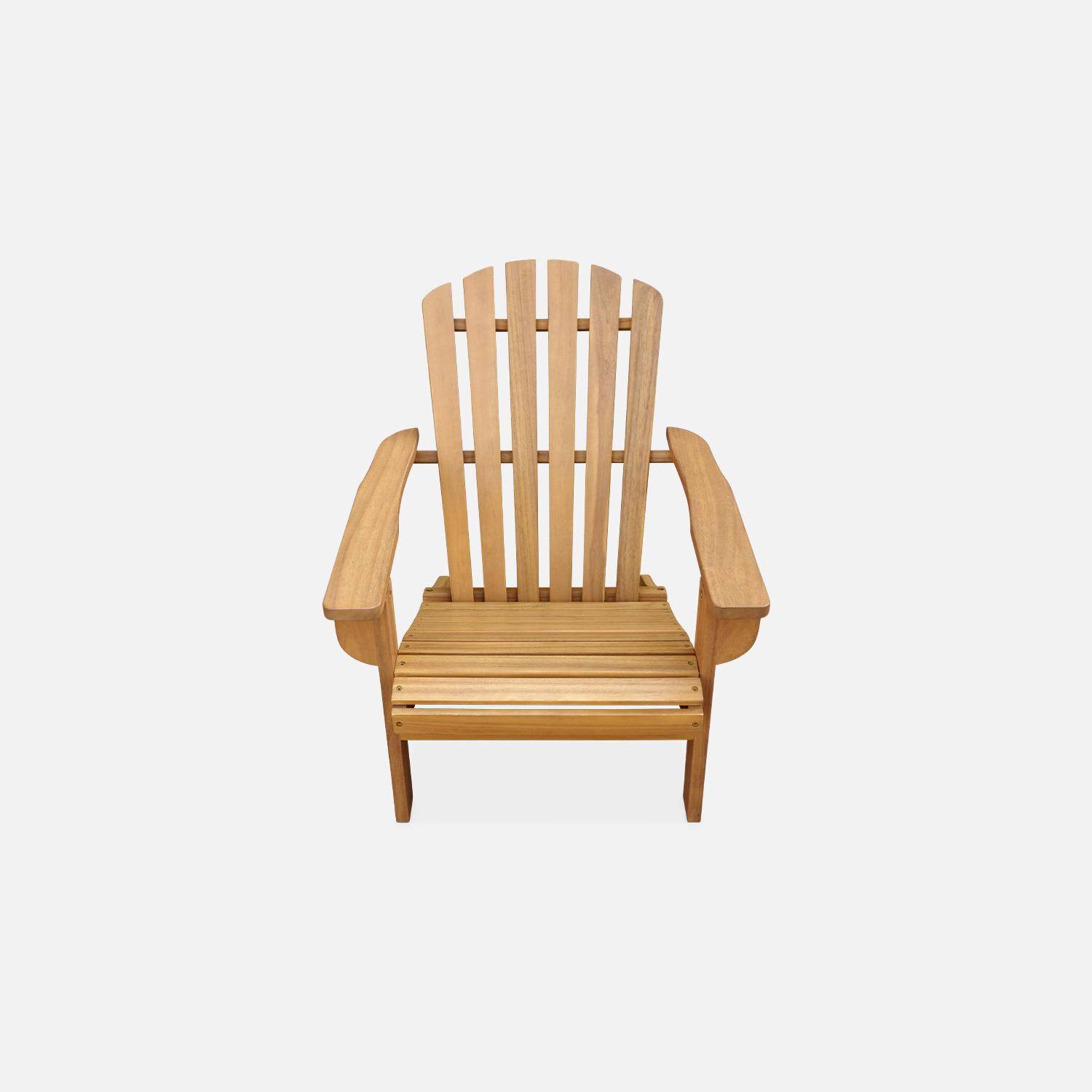 Adirondack acacia wood armchair for children, light teak colour,sweeek,Photo5