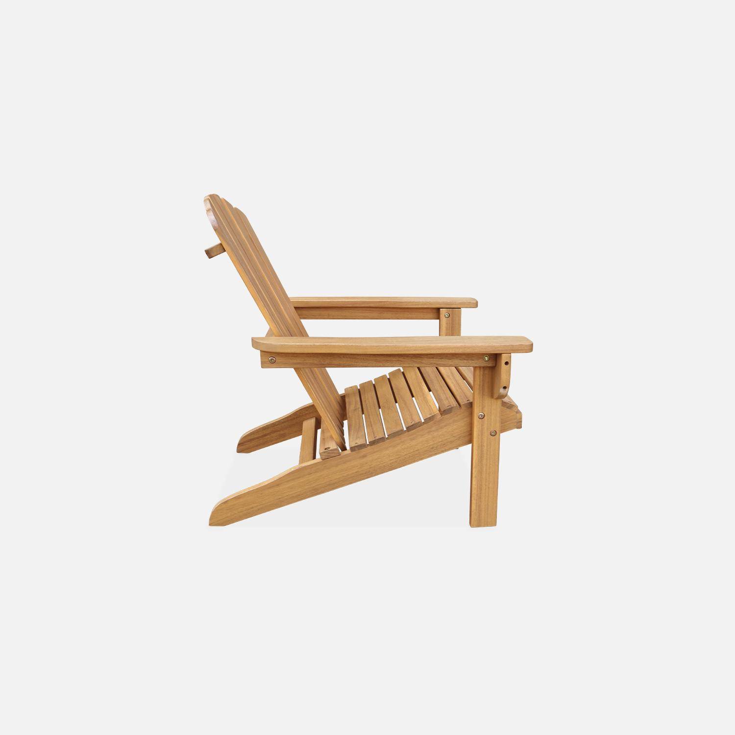 Adirondack acacia wood armchair for children, light teak colour,sweeek,Photo6