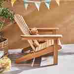 Adirondack acacia wood armchair for children, light teak colour Photo2