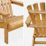 Lot de 2 fauteuils en bois d'acacia Adirondack pour enfant, couleur teck clair  Photo7