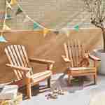 Set di 2 poltrone Adirondack in legno di acacia per bambini, colore teak chiaro Photo1