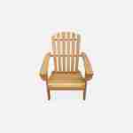 Lot de 2 fauteuils en bois d'acacia Adirondack pour enfant, salon de jardin enfant couleur teck clair  Photo5
