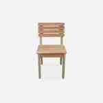  Lot de 2 chaises en bois d'acacia FSC pour enfant, vert de gris, intérieur / extérieur  Photo6