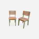Set of 2 children's wooden chair, Caroline, Sage Green, 29x31.5x53 cm Photo3 Set of 2 children's wooden chair, Caroline, Sage Green, 29x31.5x53 cm Photo3
