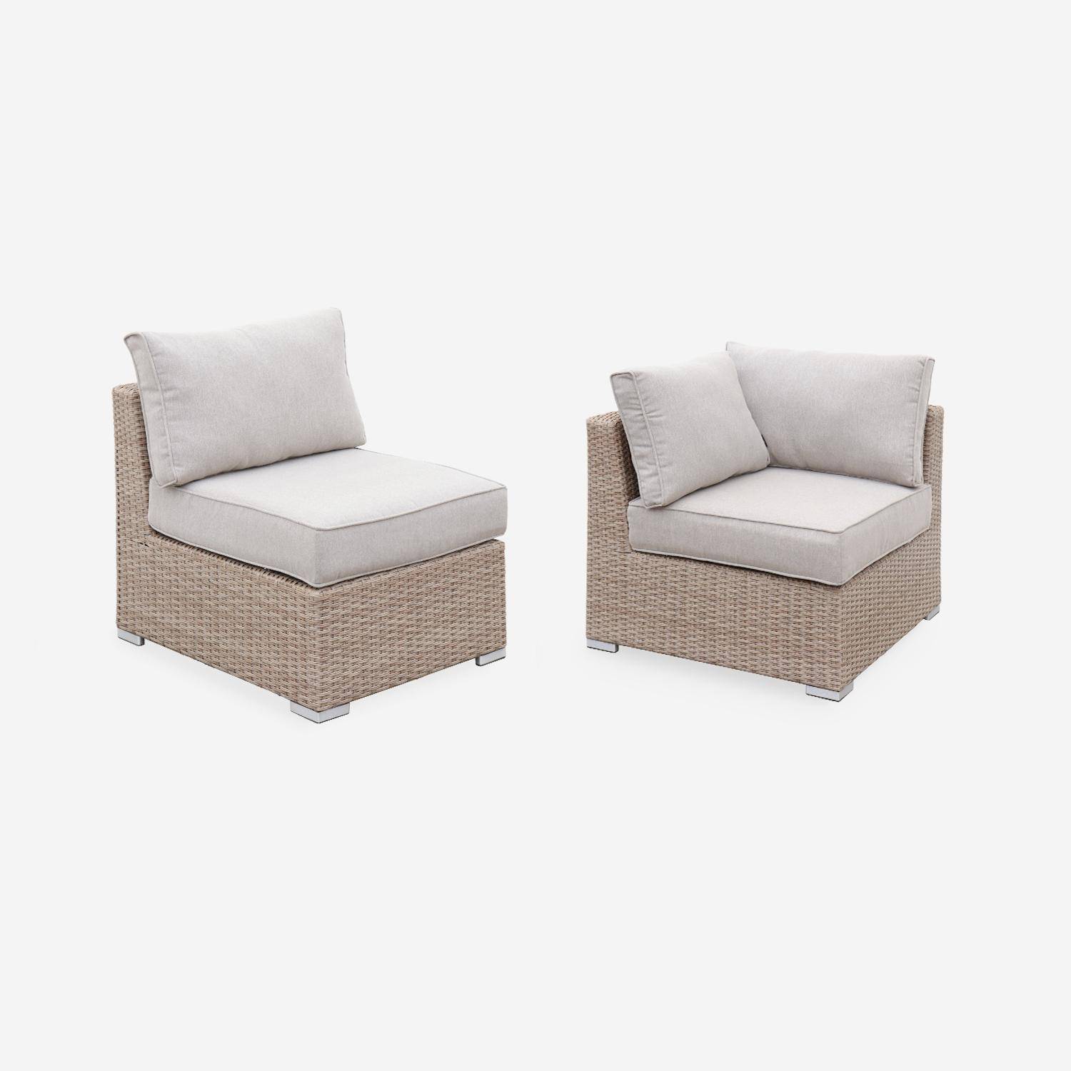 Premium round woven resin garden sofa set XXL – VERONA – Natural wicker style resin, beige cushions – 12 to 14 seats,sweeek,Photo7