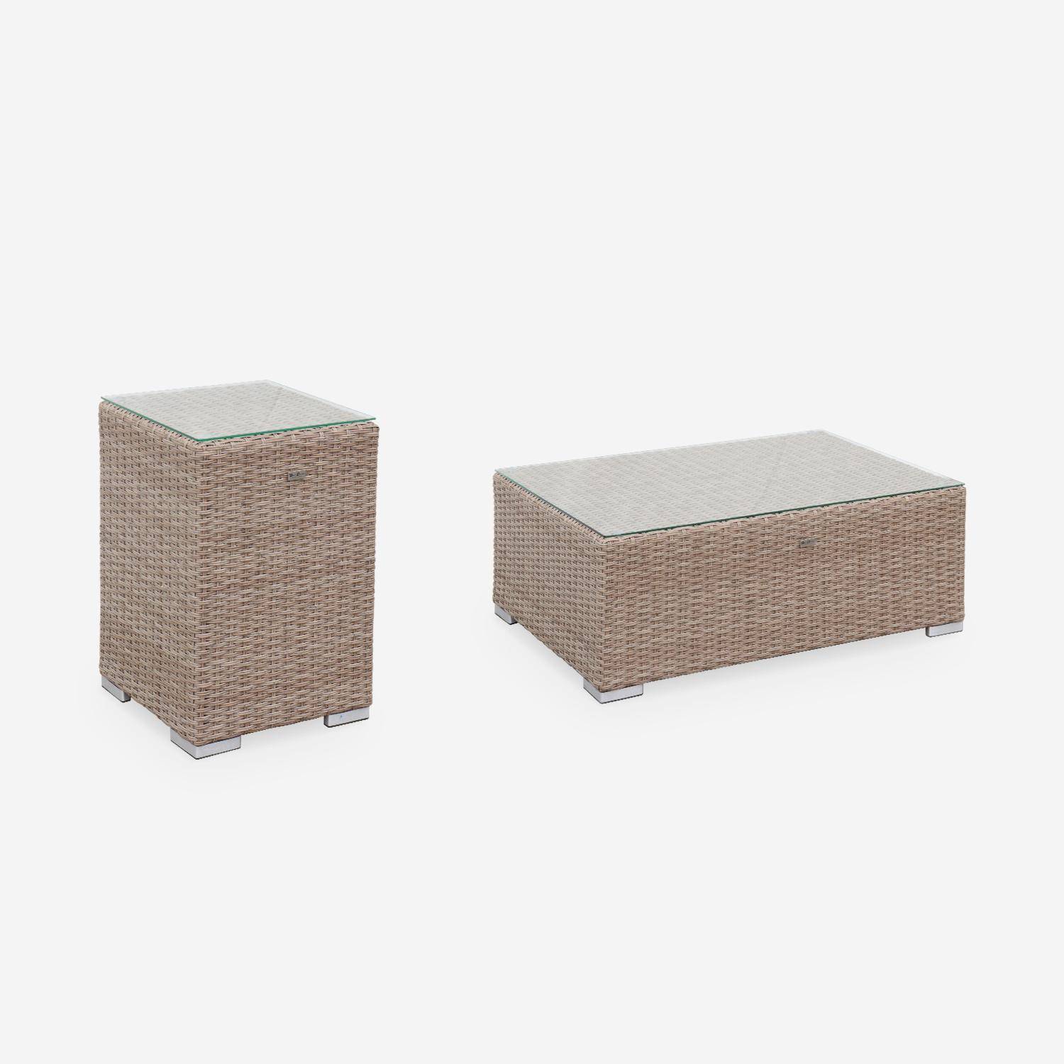 Premium round woven resin garden sofa set XXL – VERONA – Natural wicker style resin, beige cushions – 12 to 14 seats,sweeek,Photo8