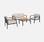 Conjunto de muebles de jardín Casoria, beige, aluminio 4 plazas l sweeek