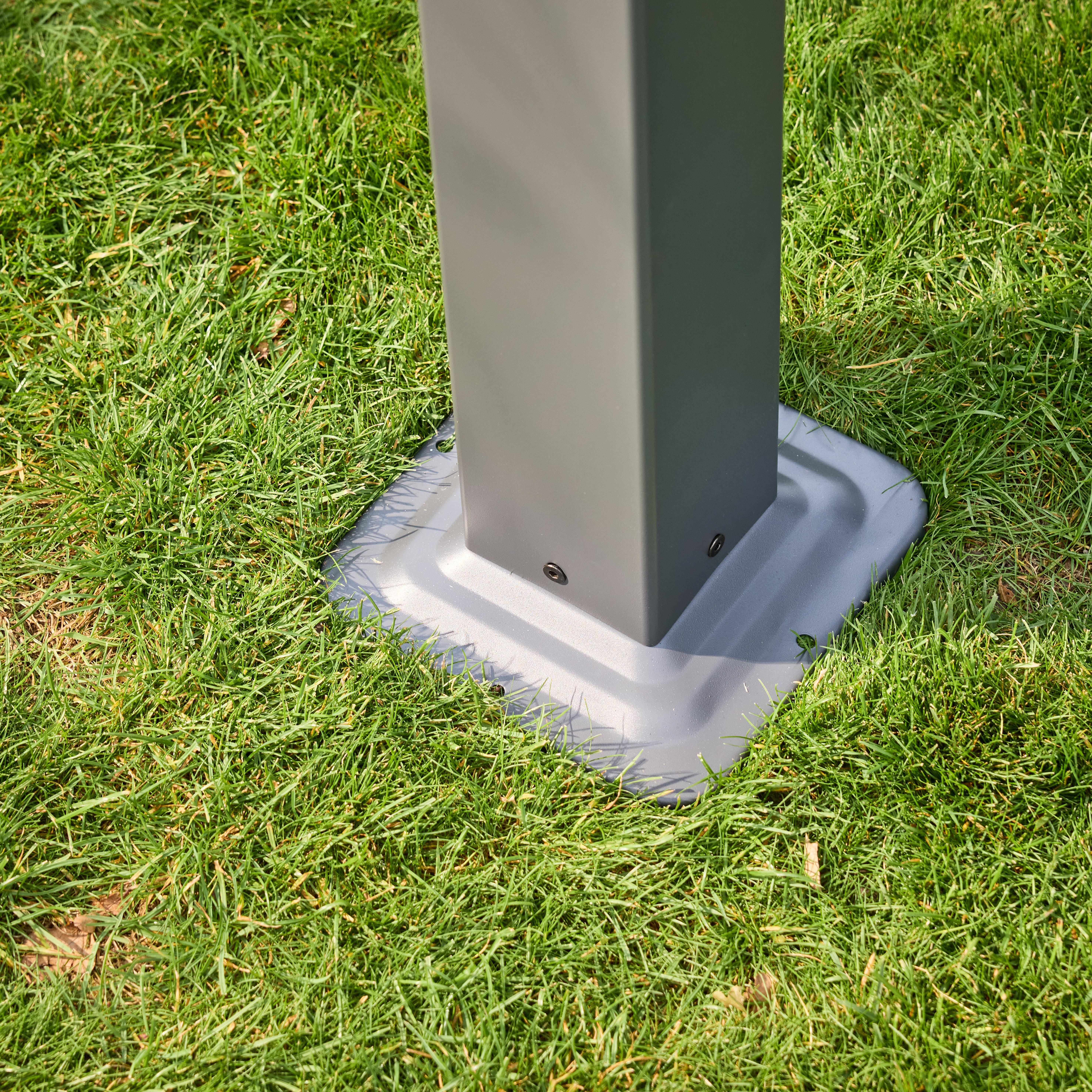 Pergola met lamellendak, staal en alminium, verstelbare lamellen, 3x4m antraciet - Palace Photo6