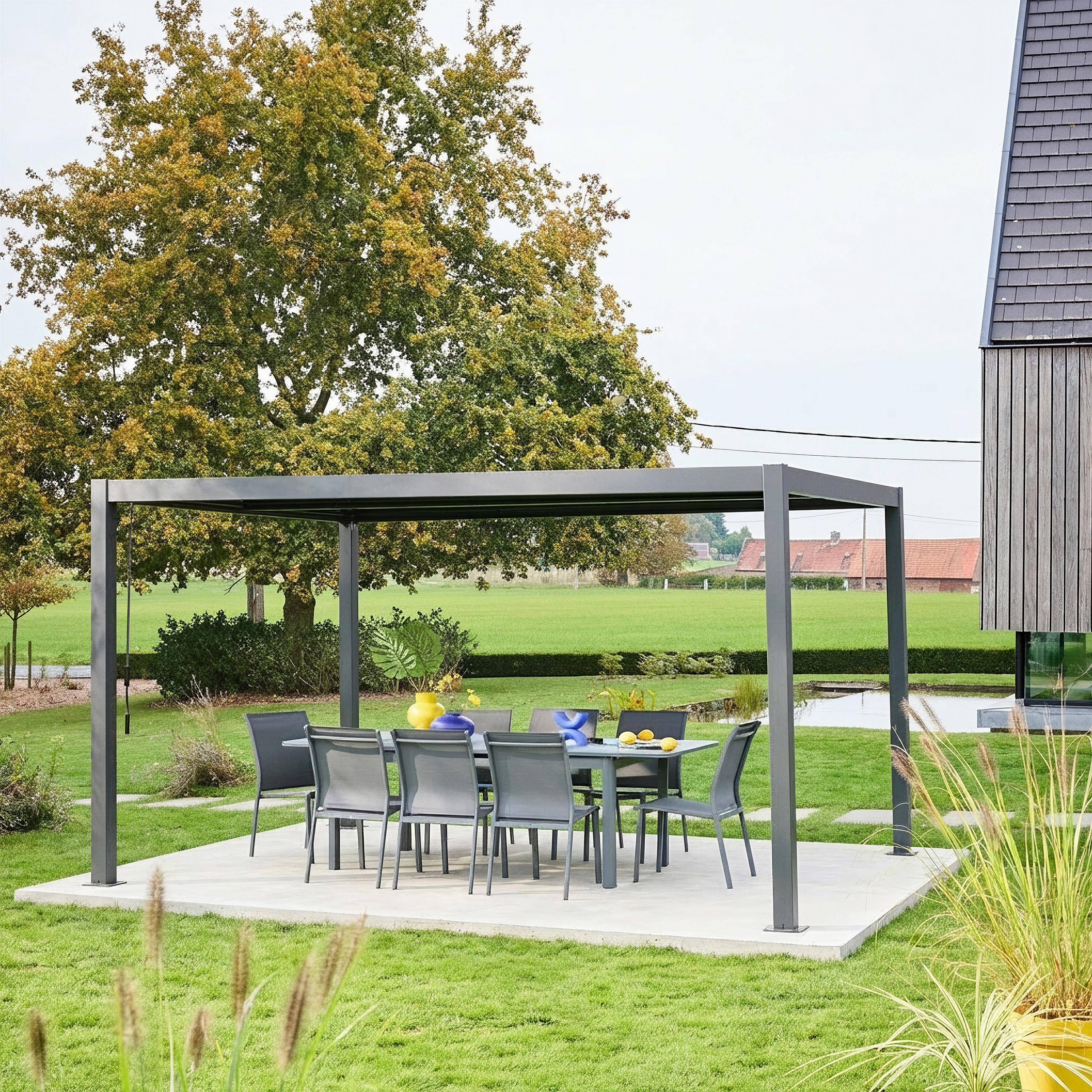 Bioklimatische Pergola mit Lamellendach Palace 3x4m anthrazit,sweeek,Photo3