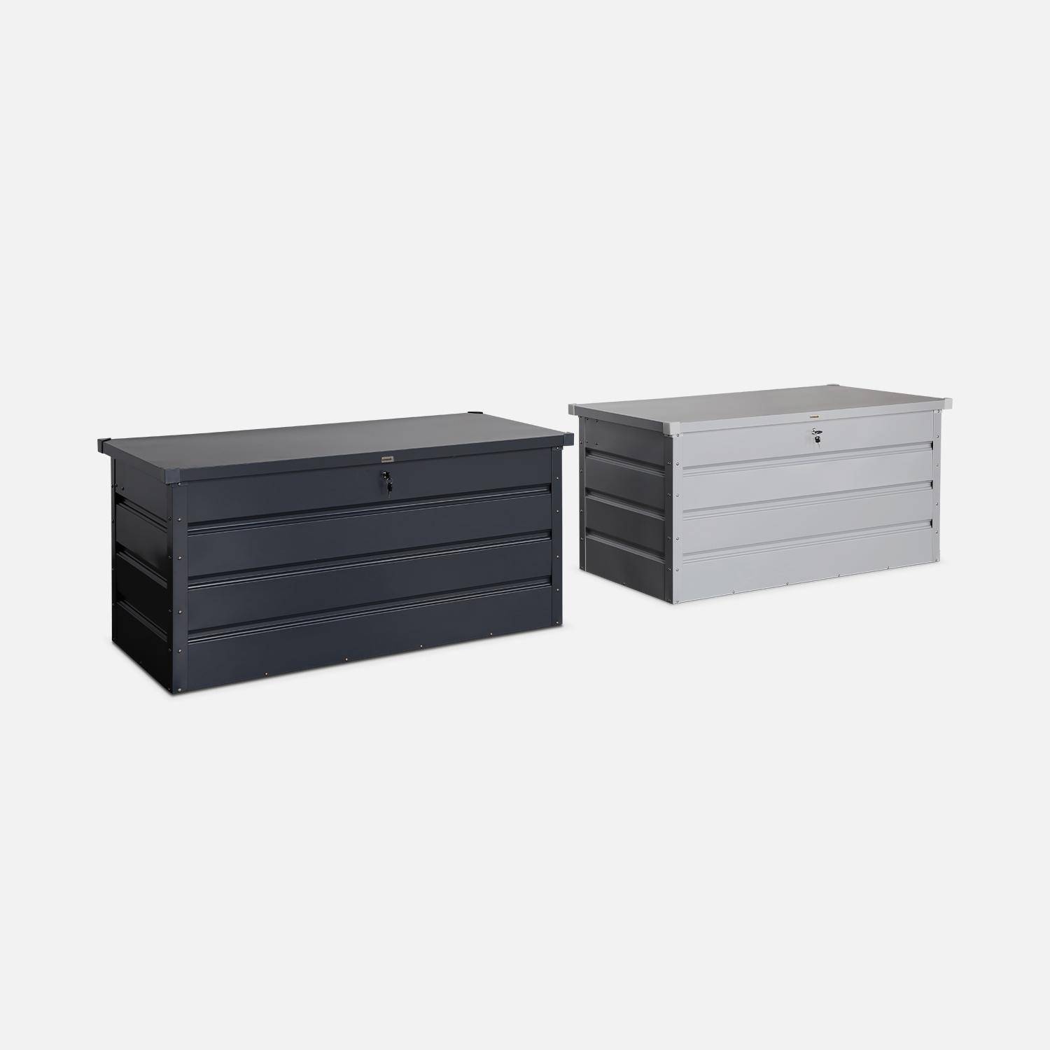 Gartentruhe aus Metall 385 L. Anthrazit
