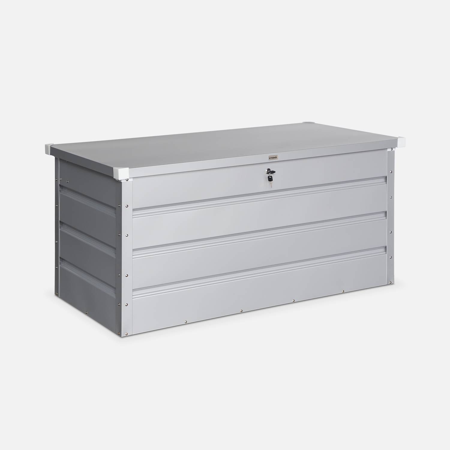 Metal garden box 385L aluminium grey
