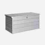 Baúl de jardín metálico - DETROIT- 385L gris aluminio Photo4