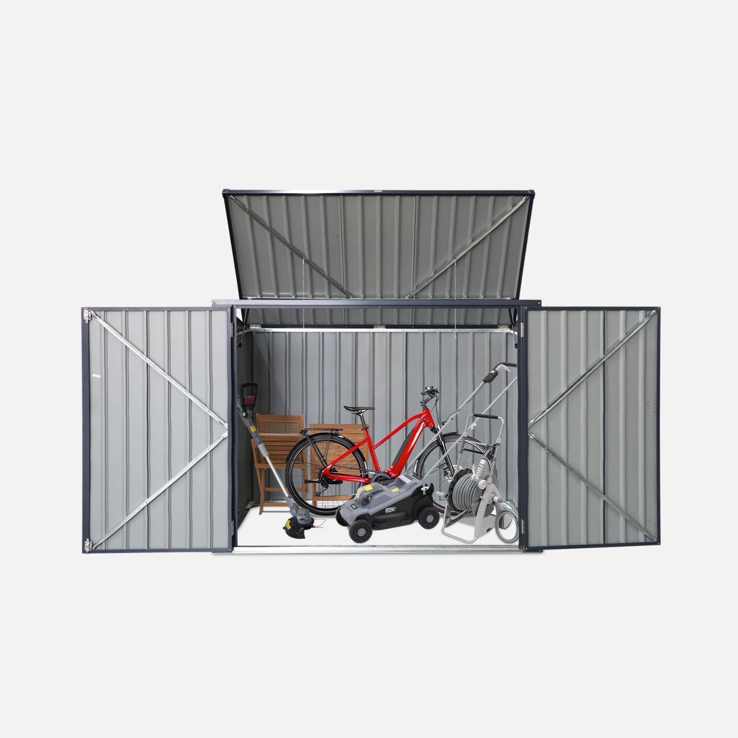 Mülltonnenbox Farbe Anthrazitgrau, 1,75m²,sweeek,Photo4