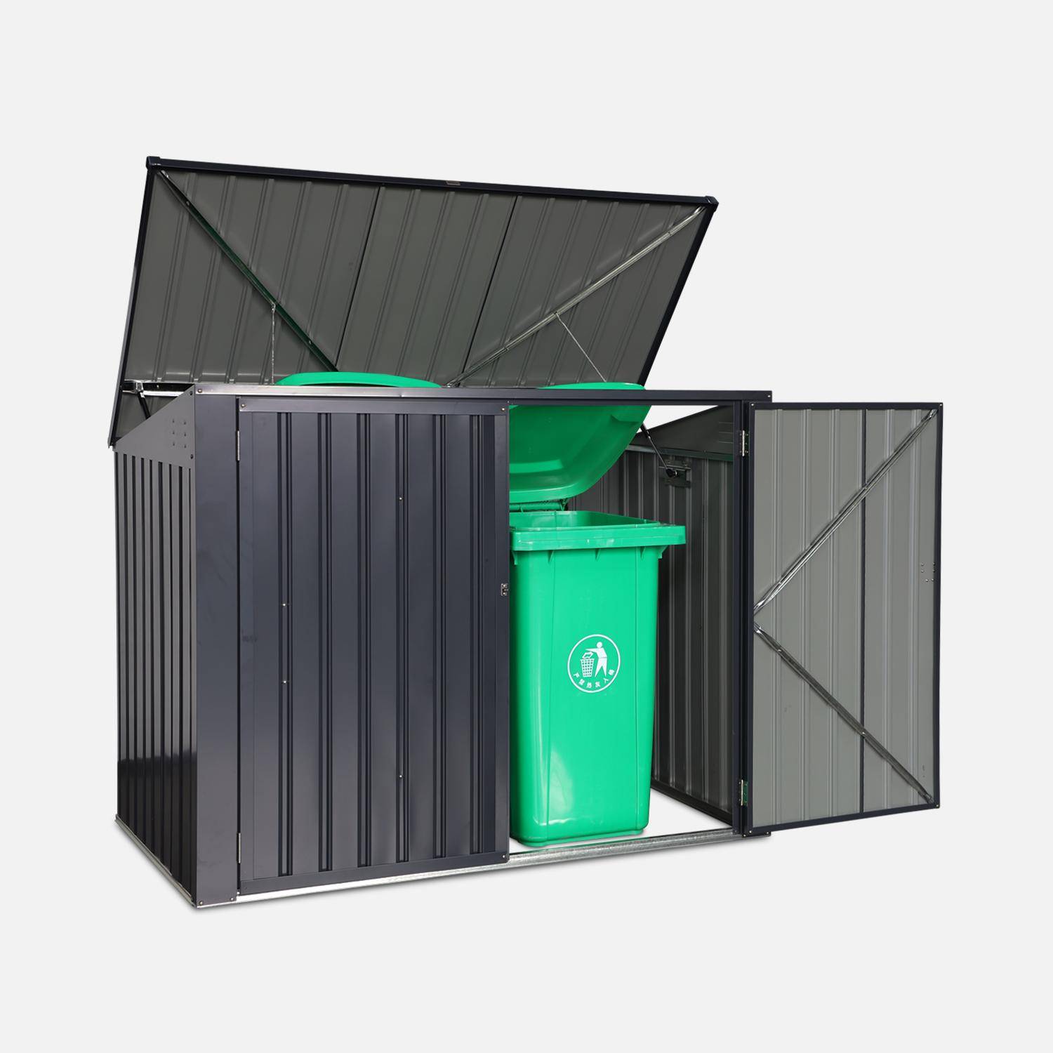 Mülltonnenbox Farbe Anthrazitgrau, 1,75m²,sweeek,Photo5