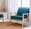 Scandi-style armchair, 64x69.5x73cm, Petrol Blue | sweeek