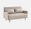 2-Seater convertible sofa with wooden legs | sweeek