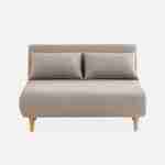 Sleeper, 2-Seater Convertible Sofa, L120xW 81xH82cm, beige Photo4