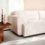3-Seater Boucle Sofa, polyester,  L230xW98xH73cm, white Photo4