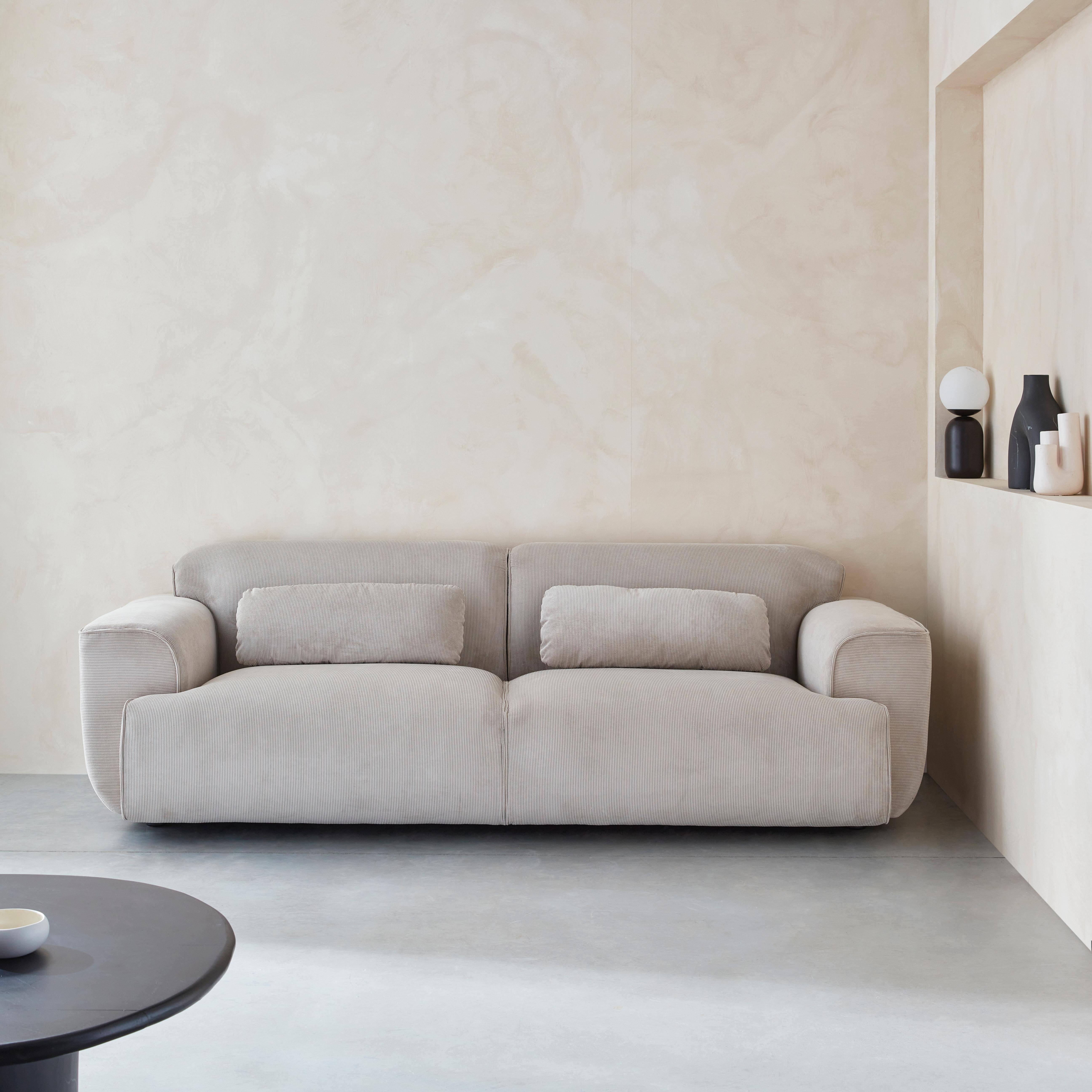 3-seater corduroy sofa