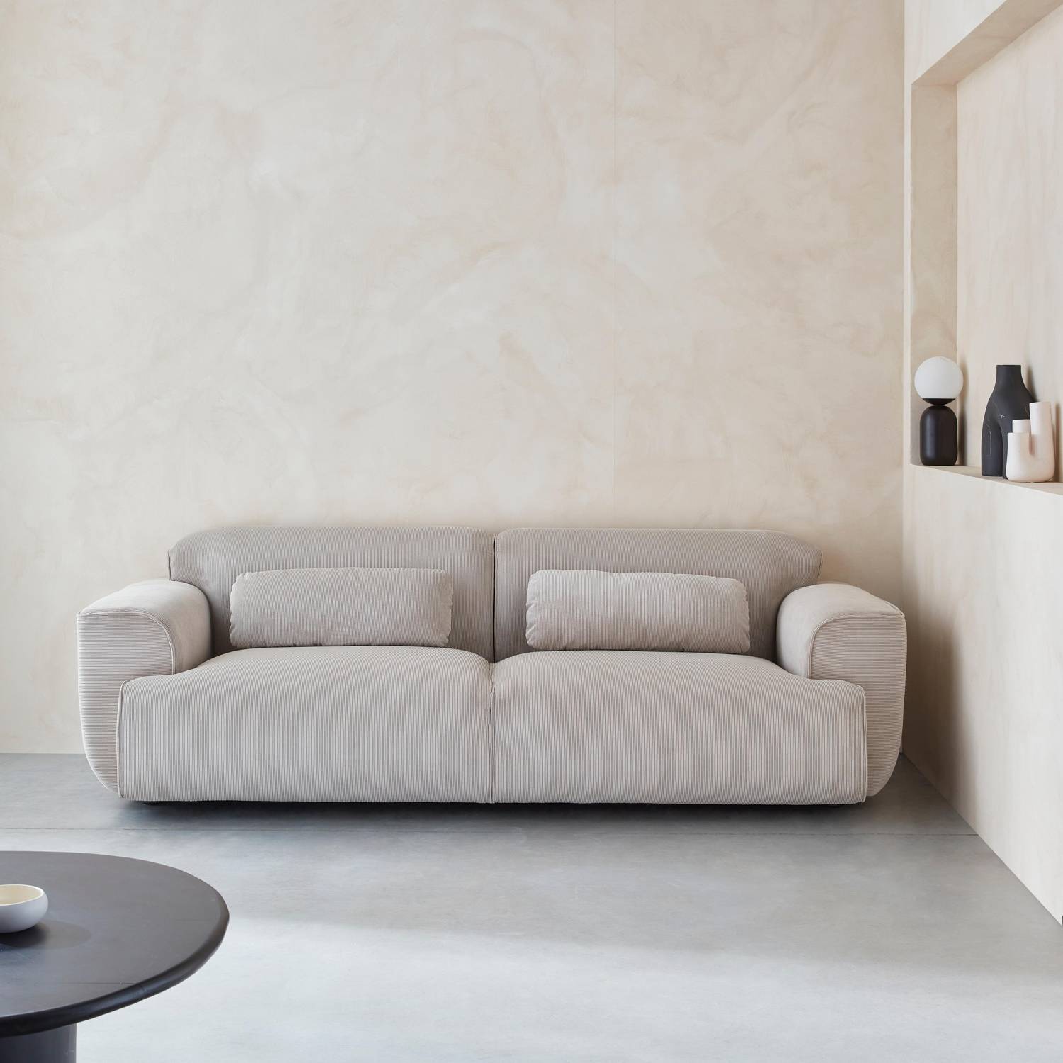 3-seater corduroy sofa