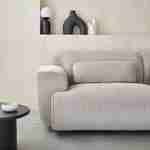  3-Seater corduroy velvet Sofa 230cm, deep seat, cushions provided and removable, beige Photo4