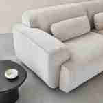  3-Seater corduroy velvet Sofa 230cm, deep seat, cushions provided and removable, beige Photo3