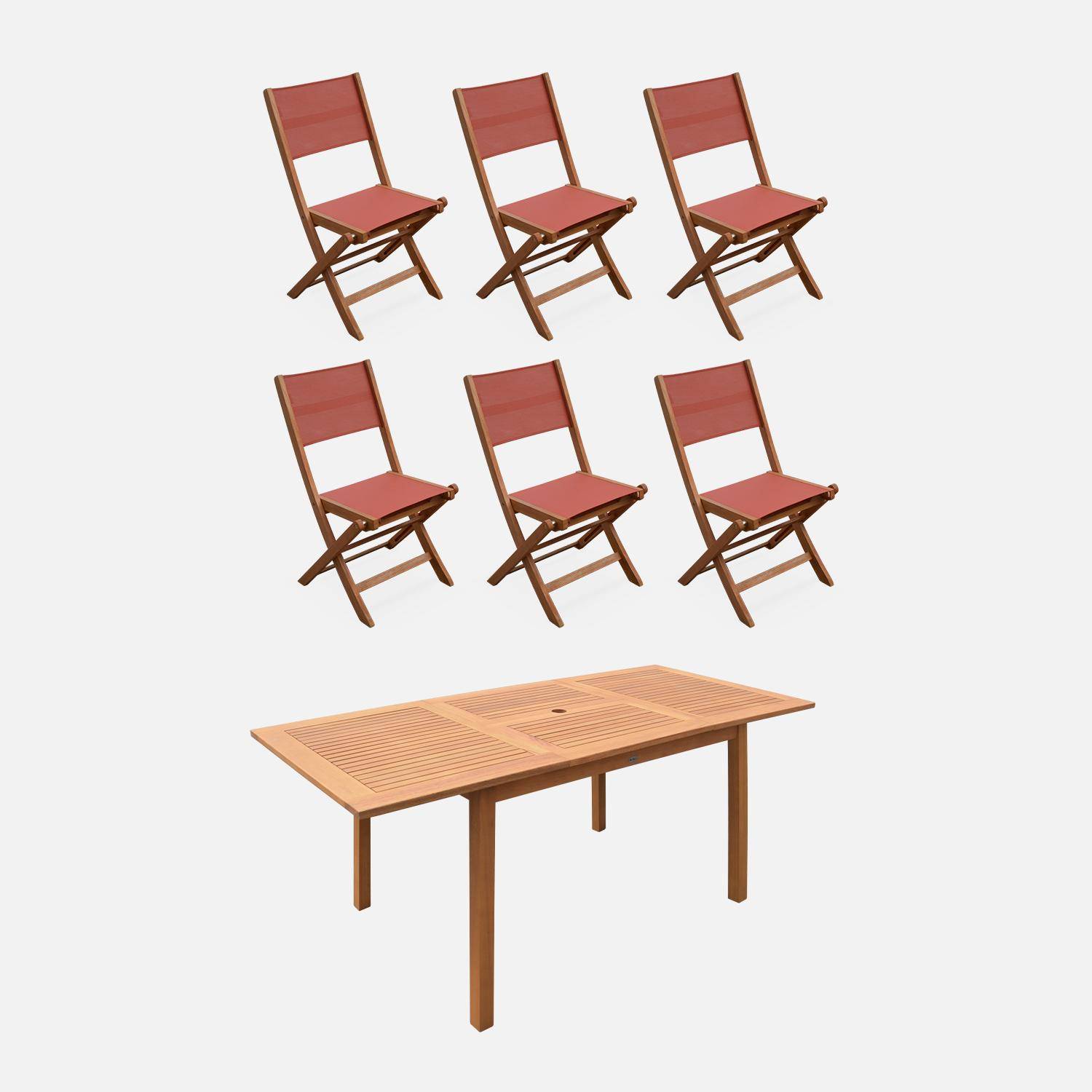 Almeria table 180cm + 6 chairs