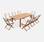 Conjunto de mobiliário de jardim em madeira extensível  Mesa extensível 180/240cm, 8 cadeiras, em madeira de eucalipto FSC  | sweeek