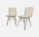 Pair of high-backed rattan dining chairs, Natural rattan, White cushions