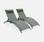 Duo van aluminium en textilene savane| sweeek ligstoelen