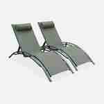 Duo van savane aluminium ligbedden - Aluminium en textilene ligstoelen Photo3
