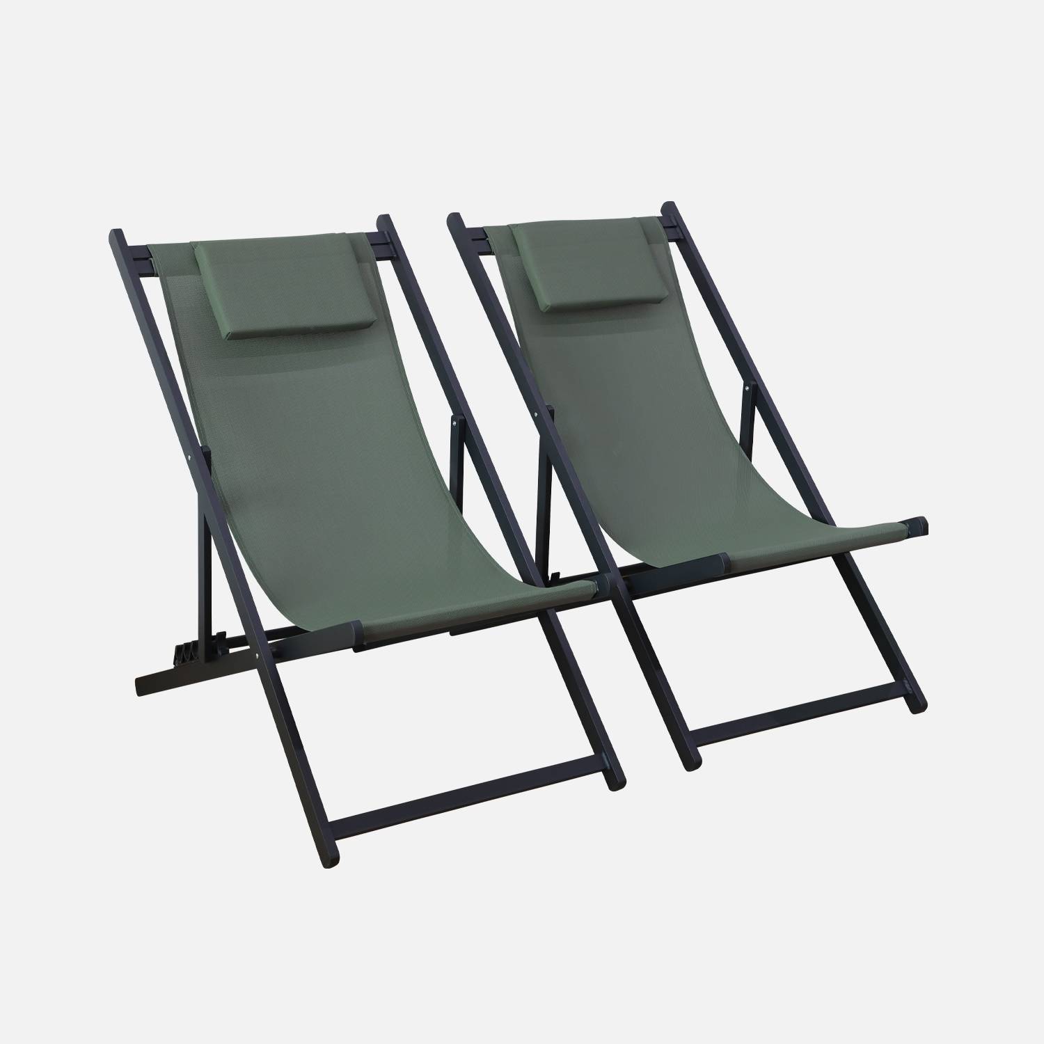 2er Set Sonnenliegen - salbeigrün
