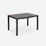 6-seater outdoor table extendable 120/180x80x75cm, anthracite, Nashville Photo3