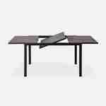 6-seater outdoor table extendable 120/180x80x75cm, anthracite, Nashville Photo2