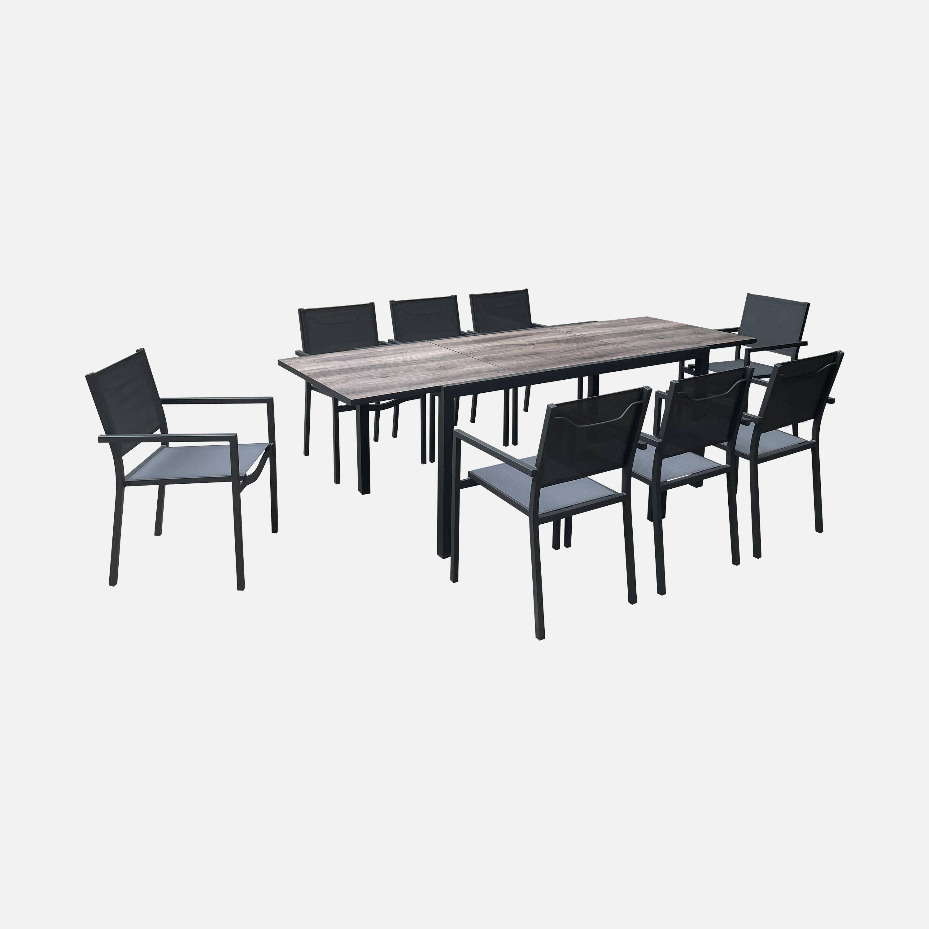 8-seater extendable outdoor table, Nashville 240cm, Brown, 240x90x75 cm Photo5
