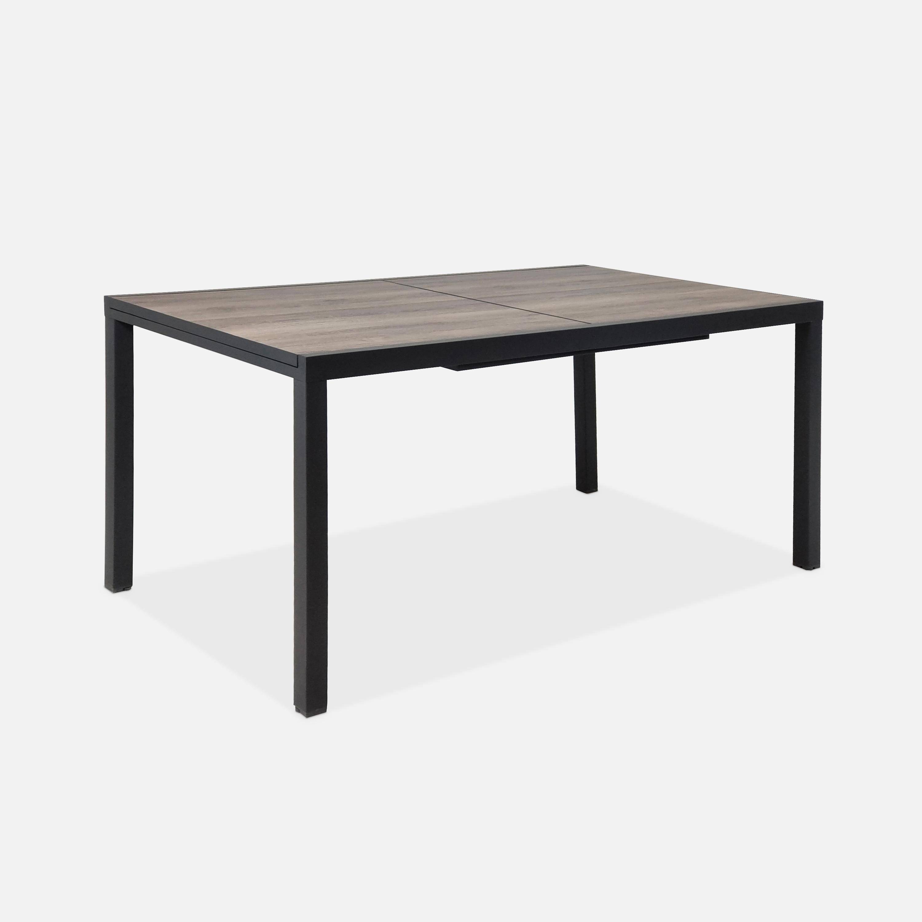 8-seater extendable outdoor table, Brown | sweeek
