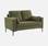2-Sitzer-Sofa mit Cordbezug in khaki  | sweeek