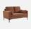 2-Sitzer-Sofa mit Cordbezug in terrakotta  | sweeek