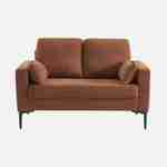 Sofa mit terrakotta Cordbezug - Bjorn - Fixes 2-Sitzer-Sofa, gerade, Metallfüße  Photo2