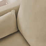 Sofa 3-Sitzer Cord graubeige - Bjorn - Fixes Sofa, gerade, Metallfüße  Photo3