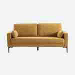Sofa 3-Sitzer Cord ockerfarben - Bjorn - Fixes Sofa, gerade, Metallfüße  Photo5
